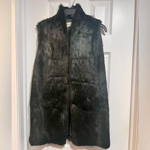 Vanessa bruno rabbit fur vest